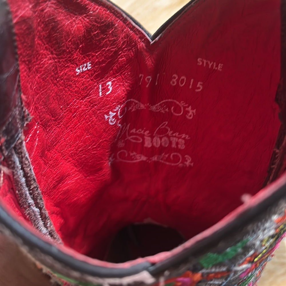 Macie Bean Boots with Beautiful floral embroidery - Picture 3 of 5